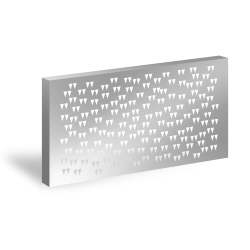 3D_Designový plotový panel Hliník s perforací GRAF 010 Trojúhelníky – 1900×900_mm